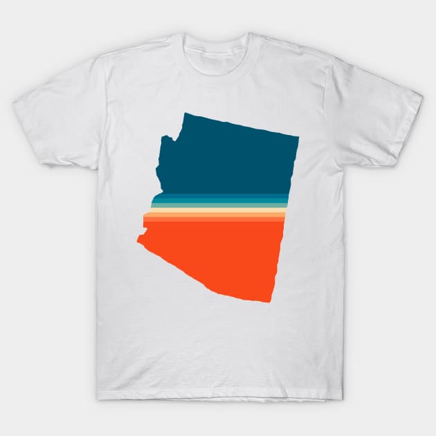 Arizona State Retro Map T-Shirt by n23tees